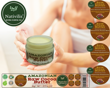Load image into Gallery viewer, Products Nativilis Amazonian Cocoa Butter Raw (Theobroma cacao) Skin Natural Moisturizer Replenishing skin's moisture protecting your skin improving elasticity – Copaiba properties