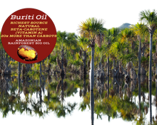 Load image into Gallery viewer, Nativilis Amazonian Buriti Oils (Mauritia flexuosa) Moriche – Aguaje – Richest source Beta-Carotene Vitamin A 20X More than Carrots – emollient rebuild moisturize re-hydrate skin cells - Copaiba
