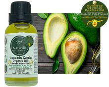 Load image into Gallery viewer, Nativilis Organic Avocado Carrier Oil (Persea americana) Hair, Face & Skin - Natural Cold Pressed - Rich in vitamins A, B1, B2, B3, B5, B6, B8, B9, D, E and K - Moisturizes Dry Skin – Copaiba