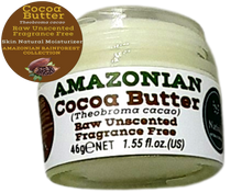 Load image into Gallery viewer, Nativilis Amazonian Cocoa Butter Raw Unscented Fragrance Free (Theobroma cacao) Skin Natural Moisturizer Replenishing skin's moisture protecting your skin improving elasticity – Copaiba properties