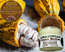Load image into Gallery viewer, Nativilis Amazonian Cocoa Butter Raw Unscented Fragrance Free (Theobroma cacao) Skin Natural Moisturizer Replenishing skin's moisture protecting your skin improving elasticity – Copaiba properties