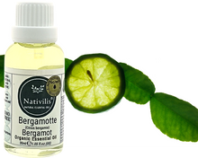 Load image into Gallery viewer, Nativilis Organic Bergamot Essential Oil - (Citrus bergamia) - 100% Natural - 30ml - (GC/MS Tested)