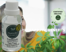 Load image into Gallery viewer, Nativilis Organic Tea Tree Essential Oil (Melaleuca alternifolia) - 100% Natural - 30ml - (GC/MS Tested)