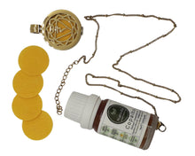 Load image into Gallery viewer, Nativilis Copaiba Balsam Essential Oil - 100% Natural (Copaifera Officinalis ) + Gold Solar Plexus Essential Oil Diffuser Necklace