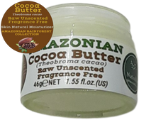 Load image into Gallery viewer, Nativilis Amazonian Cocoa Butter Raw Unscented Fragrance Free (Theobroma cacao) Skin Natural Moisturizer Replenishing skin's moisture protecting your skin improving elasticity – Copaiba properties