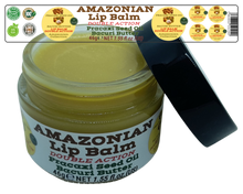 Load image into Gallery viewer, Nativilis AMAZONIAN LIP BALM DOUBLE ACTION FORMULA WITH PRACAXI SEED OIL (Pentaclethra macroloba) + BACURI BUTTER (Platonia insignis) Moisturises Dry Lips and Heals Chapped Lips - Toned Lips - Copaiba