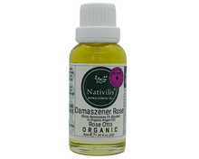 Load image into Gallery viewer, Nativilis Organic Rose Otto Essential Oil Blend 5% (Rosa damascena/Argania spinosa) - 100% Natural - 30ml - (GC/MS Tested)