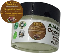 Load image into Gallery viewer, Nativilis Amazonian Cocoa Butter Raw Unscented Fragrance Free (Theobroma cacao) Skin Natural Moisturizer Replenishing skin's moisture protecting your skin improving elasticity – Copaiba properties