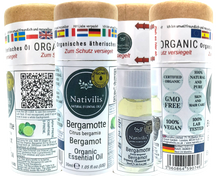 Load image into Gallery viewer, Nativilis Organic Bergamot Essential Oil - (Citrus bergamia) - 100% Natural - 30ml - (GC/MS Tested)