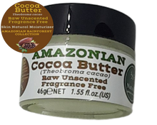 Load image into Gallery viewer, Nativilis Amazonian Cocoa Butter Raw Unscented Fragrance Free (Theobroma cacao) Skin Natural Moisturizer Replenishing skin's moisture protecting your skin improving elasticity – Copaiba properties