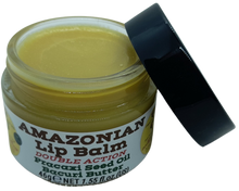 Load image into Gallery viewer, Nativilis AMAZONIAN LIP BALM DOUBLE ACTION FORMULA WITH PRACAXI SEED OIL (Pentaclethra macroloba) + BACURI BUTTER (Platonia insignis) Moisturises Dry Lips and Heals Chapped Lips - Toned Lips - Copaiba