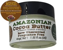 Load image into Gallery viewer, Nativilis Amazonian Cocoa Butter Raw Unscented Fragrance Free (Theobroma cacao) Skin Natural Moisturizer Replenishing skin's moisture protecting your skin improving elasticity – Copaiba properties