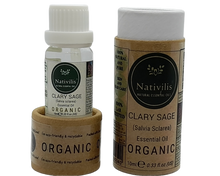 Load image into Gallery viewer, Nativilis Organic Clary Sage Essential Oil (Salvia sclarea) - 100% Natural - 10ml - (GC/MS Tested)
