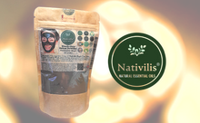Load image into Gallery viewer, Nativilis Kaolin Black Clay Detox Powder - Natural Facial Body Mask Skin Regenerator - Volcanic Mud – Face and Body Cleansing - Relaxing Non Comedogenic - Acne Blackheads Oily Skin - Copaiba benefits