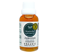 Load image into Gallery viewer, Nativilis Organic Cedarwood Essential Oil (Cedrus atlantica) - 100% Natural - 30ml - (GC/MS Tested)