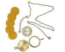 Load image into Gallery viewer, Nativilis Copaiba Balsam Essential Oil - 100% Natural (Copaifera Officinalis ) + Gold Solar Plexus Essential Oil Diffuser Necklace