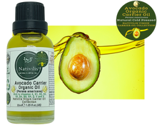 Load image into Gallery viewer, Nativilis Organic Avocado Carrier Oil (Persea americana) Hair, Face & Skin - Natural Cold Pressed - Rich in vitamins A, B1, B2, B3, B5, B6, B8, B9, D, E and K - Moisturizes Dry Skin – Copaiba