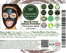Load image into Gallery viewer, Black Clay Detox Powder | Black Clay | Nativilis Natural Essential Oils