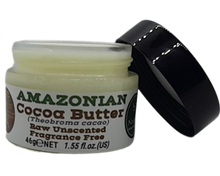 Load image into Gallery viewer, Nativilis Amazonian Cocoa Butter Raw Unscented Fragrance Free (Theobroma cacao) Skin Natural Moisturizer Replenishing skin's moisture protecting your skin improving elasticity – Copaiba properties
