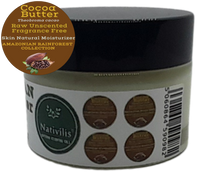 Load image into Gallery viewer, Nativilis Amazonian Cocoa Butter Raw Unscented Fragrance Free (Theobroma cacao) Skin Natural Moisturizer Replenishing skin's moisture protecting your skin improving elasticity – Copaiba properties
