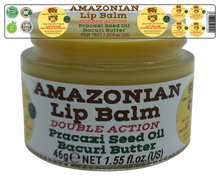 Load image into Gallery viewer, Nativilis AMAZONIAN LIP BALM DOUBLE ACTION FORMULA WITH PRACAXI SEED OIL (Pentaclethra macroloba) + BACURI BUTTER (Platonia insignis) Moisturises Dry Lips and Heals Chapped Lips - Toned Lips - Copaiba