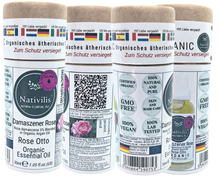 Load image into Gallery viewer, Nativilis Organic Rose Otto Essential Oil Blend 5% (Rosa damascena/Argania spinosa) - 100% Natural - 30ml - (GC/MS Tested)