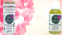 Load image into Gallery viewer, Nativilis Organic Rose Otto Essential Oil Blend 5% (Rosa damascena/Argania spinosa) - 100% Natural - 30ml - (GC/MS Tested)