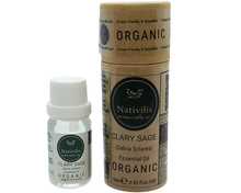 Load image into Gallery viewer, Nativilis Organic Clary Sage Essential Oil (Salvia sclarea) - 100% Natural - 10ml - (GC/MS Tested)