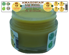 Load image into Gallery viewer, Nativilis AMAZONIAN LIP BALM DOUBLE ACTION FORMULA WITH PRACAXI SEED OIL (Pentaclethra macroloba) + BACURI BUTTER (Platonia insignis) Moisturises Dry Lips and Heals Chapped Lips - Toned Lips - Copaiba