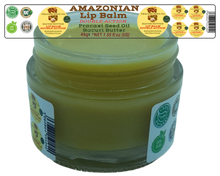 Load image into Gallery viewer, Nativilis AMAZONIAN LIP BALM DOUBLE ACTION FORMULA WITH PRACAXI SEED OIL (Pentaclethra macroloba) + BACURI BUTTER (Platonia insignis) Moisturises Dry Lips and Heals Chapped Lips - Toned Lips - Copaiba