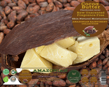 Load image into Gallery viewer, Nativilis Amazonian Cocoa Butter Raw Unscented Fragrance Free (Theobroma cacao) Skin Natural Moisturizer Replenishing skin's moisture protecting your skin improving elasticity – Copaiba properties