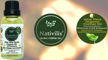 Load image into Gallery viewer, Products Nativilis Organic Aloe Vera Carrier Oil (Aloe barbadensis) True Aloe - Hair, Face & Skin Natural Cold Pressed – For Aromatherapy Massage – Soothes Moisturizes Skin – Hair Improving Growth - Copaiba