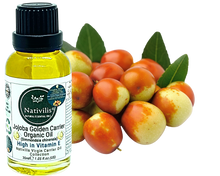 Load image into Gallery viewer, Nativilis Organic Jojoba Golden Carrier Oil (Simmondsia chinensis) Hair, Face & Skin Natural Cold Pressed - Humectant Ingredient - Non-comedogenic Acne-Prone Cleanser Moisturizer Antioxidant – Copaiba