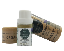 Load image into Gallery viewer, Solar Plexus Diffuser Locket Pendant and Necklace + Nativilis Organic Lavender Essential Oil 10ml Gift Set