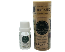 Load image into Gallery viewer, Nativilis Organic Clary Sage Essential Oil (Salvia sclarea) - 100% Natural - 10ml - (GC/MS Tested)