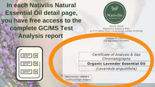 Load image into Gallery viewer, Nativilis Organic Lavender Essential Oil (Lavandula angustifolia) - 100% Natural - 10ml - (GC/MS Tested)