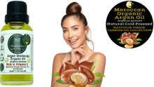 Load image into Gallery viewer, Nativilis Organic Argan Oil Moroccan (Argania spinosa) Hair, Face & Skin - Natural Cold Pressed Carrier Oil - Pure & Natural, Anti-Ageing, Antioxidant, Vegan, No GMO - Rich in Vitamin E – Copaiba