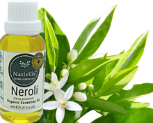 Load image into Gallery viewer, Nativilis Organic Neroli Essential Oil (Citrus aurantium) - 100% Natural - 30ml - (GC/MS Tested)