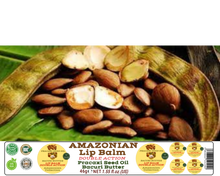 Load image into Gallery viewer, Nativilis AMAZONIAN LIP BALM DOUBLE ACTION FORMULA WITH PRACAXI SEED OIL (Pentaclethra macroloba) + BACURI BUTTER (Platonia insignis) Moisturises Dry Lips and Heals Chapped Lips - Toned Lips - Copaiba