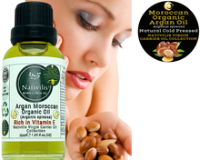 Load image into Gallery viewer, Nativilis Organic Argan Oil Moroccan (Argania spinosa) Hair, Face & Skin - Natural Cold Pressed Carrier Oil - Pure & Natural, Anti-Ageing, Antioxidant, Vegan, No GMO - Rich in Vitamin E – Copaiba
