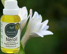 Load image into Gallery viewer, Nativilis Organic Neroli Essential Oil (Citrus aurantium) - 100% Natural - 30ml - (GC/MS Tested)