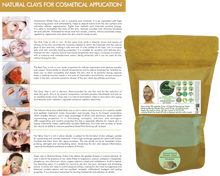 Load image into Gallery viewer, Nativilis Amazonian Green Montmorillonite Powder Clay - Natural Facial Hair Body Mask – oily and acne-prone skin restoring balance skin PH levels – Best known most used - Copaiba benefits