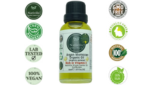 Load image into Gallery viewer, Nativilis Organic Argan Oil Moroccan (Argania spinosa) Hair, Face & Skin - Natural Cold Pressed Carrier Oil - Pure & Natural, Anti-Ageing, Antioxidant, Vegan, No GMO - Rich in Vitamin E – Copaiba