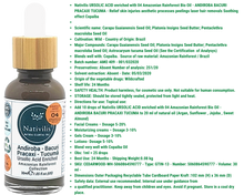 Load image into Gallery viewer, Nativilis URSOLIC ACID enriched with 04 Amazonian Rainforest Bio Oil - ANDIROBA BACURI PRACAXI TUCUMA - Relief skin injuries aesthetic processes peelings laser hair removals Soothing effect Copaiba