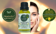 Load image into Gallery viewer, Nativilis Organic Avocado Carrier Oil (Persea americana) Hair, Face & Skin - Natural Cold Pressed - Rich in vitamins A, B1, B2, B3, B5, B6, B8, B9, D, E and K - Moisturizes Dry Skin – Copaiba