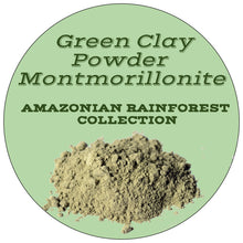Load image into Gallery viewer, Nativilis Amazonian Green Montmorillonite Powder Clay - Natural Facial Hair Body Mask – oily and acne-prone skin restoring balance skin PH levels – Best known most used - Copaiba benefits