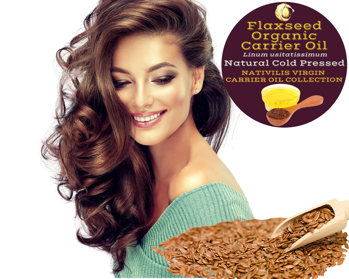 Nativilis Organic Flaxseed Carrier Oil (Linum usitatissimum) linseed