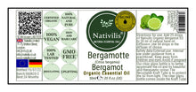 Load image into Gallery viewer, Nativilis Organic Bergamot Essential Oil - (Citrus bergamia) - 100% Natural - 30ml - (GC/MS Tested)