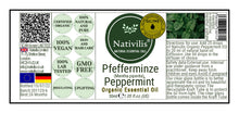 Load image into Gallery viewer, Nativilis Organic Peppermint Essential Oil (Mentha piperita) - 100% Natural - 30ml - (GC/MS Tested)