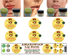 Load image into Gallery viewer, Nativilis AMAZONIAN LIP BALM DOUBLE ACTION FORMULA WITH PRACAXI SEED OIL (Pentaclethra macroloba) + BACURI BUTTER (Platonia insignis) Moisturises Dry Lips and Heals Chapped Lips - Toned Lips - Copaiba
